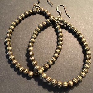Antique Brass Nickel Free Handmade Hoops